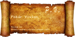 Pekár Vivien névjegykártya